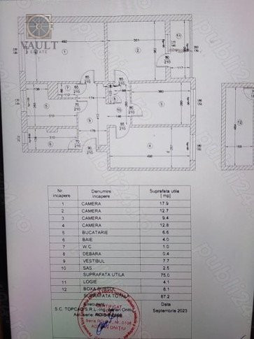 Apartament  4 camere - Ozana - 1 DECEMBRIE 1918 - etaj 1/4 -