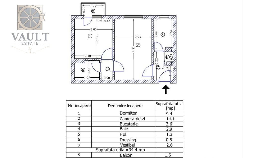 APARTAMENT 2 CAMERE, ZONA FIZICIENILOR