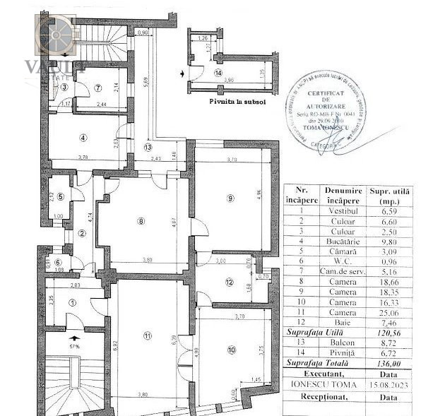 Apartament 4 camere 136mp Piata Ion Mihalache-Banu Manta