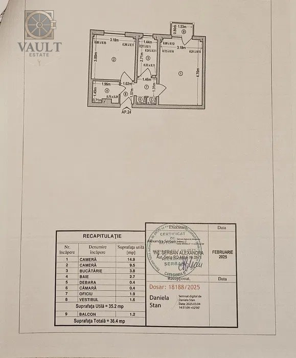 Apartament 2 camere-Etaj 4-Piata Resita