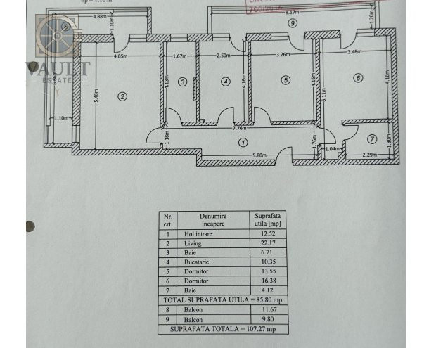 Apartament 3 camere-An 2021-Metalurgiei Grand Kristal