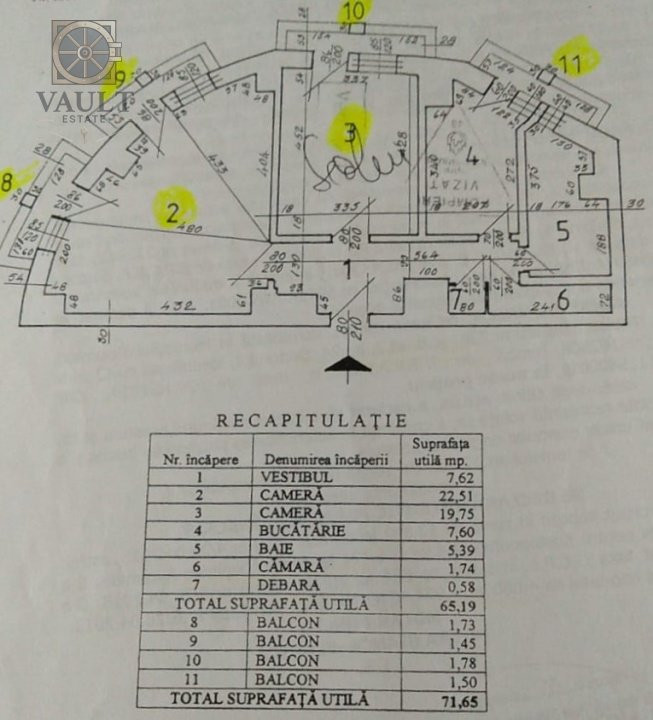 Apartament 2 camere 72mp Vedere  Casa Poporului - Piata Constitutiei 