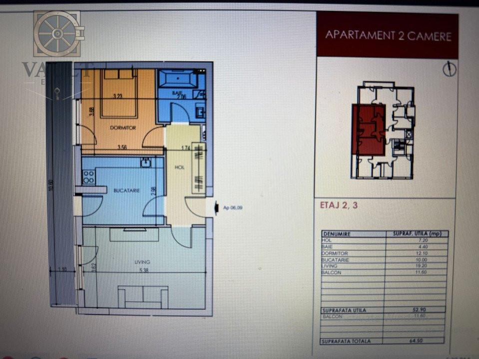 2 camere-Decomandat-64mp-Metalurgiei