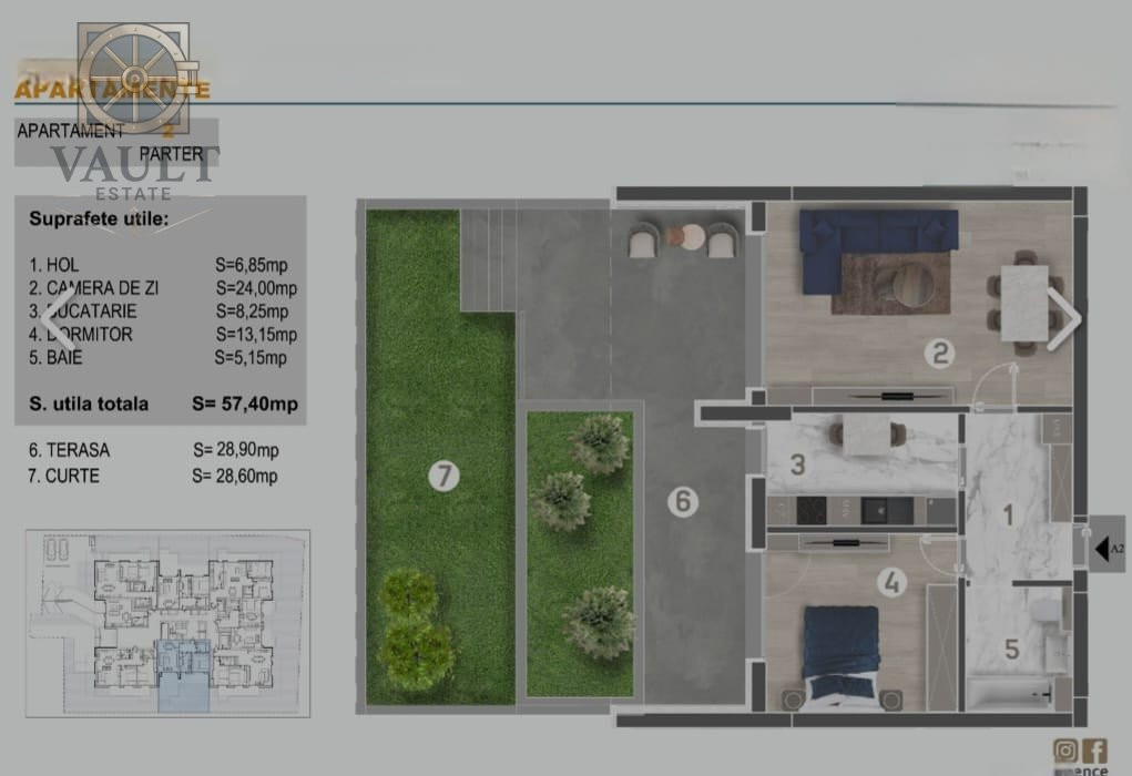 Apartament 2 camere lux decomandat bloc stil boutique Eroii Revolutiei