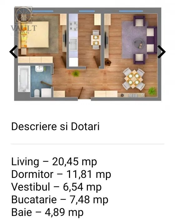 APARTAMENT 2 CAMERE / AN:2017 / CENTRALA PROPRIE / BLOC IZOLAT TERMIC / MILITARI