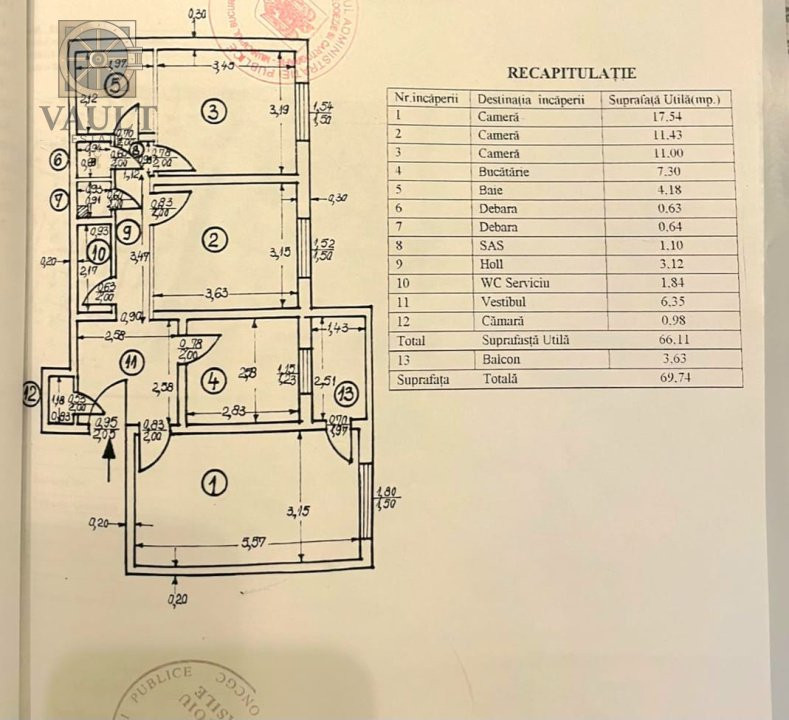 APARTAMENT 3 CAMERE-RAHOVA-DUMBRAVA NOUA-2 BAI-DECOMANDAT