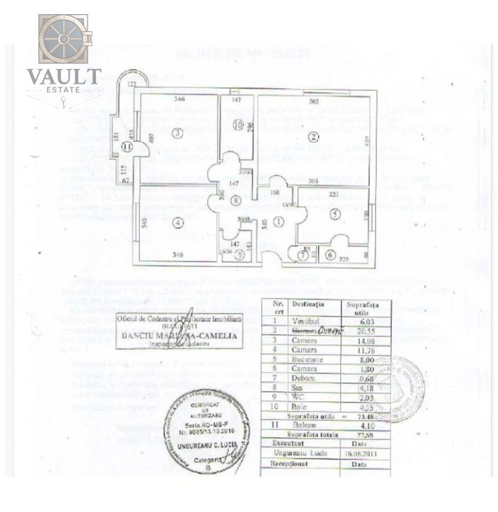 Apartament 3 camere- Decomandat- Teiul Doamnei -Centrala Proprie 