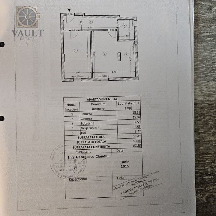 APARTAMENT 2 CAMERE - MANSARDA / AN 2015 / CENTRALA PROPRIE / DRUMUL TABEREI