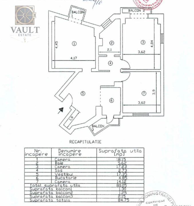 APARTAMENT 3 CAMERE-PIATA ALBA IULIA-TERASA-3 BALCOANE-DECOMANDAT