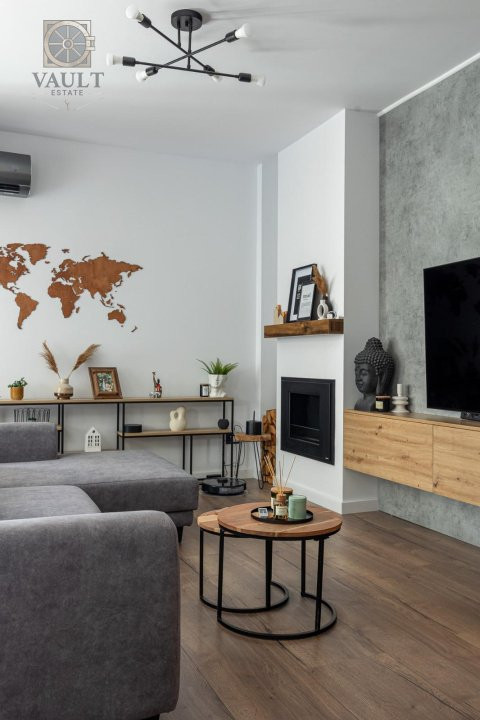 Vila complet mobilată, 149 mp, curte proprie și terasă – Trapezului