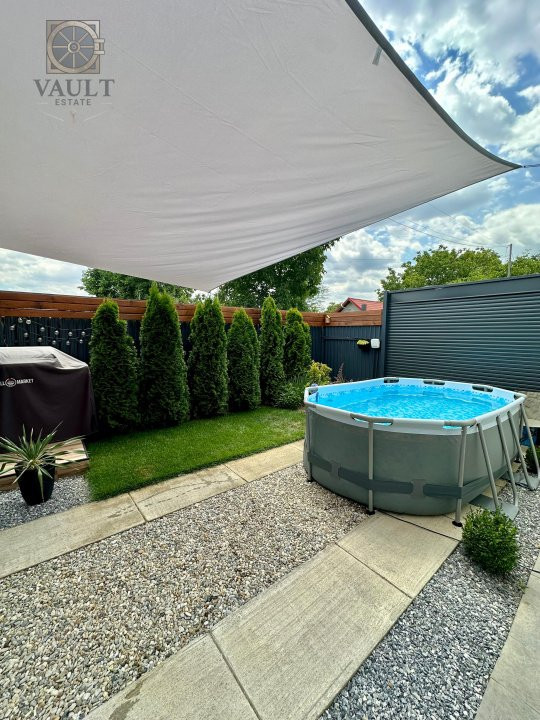 Vila complet mobilată, 149 mp, curte proprie și terasă – Trapezului