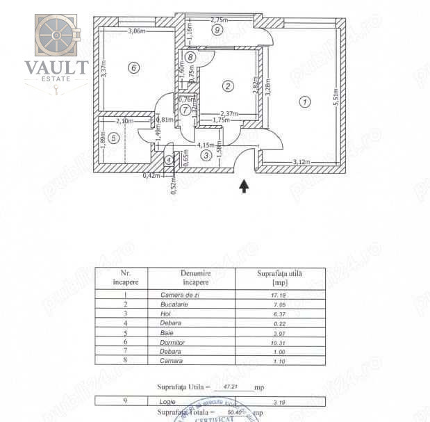Apartament 2 camere- Decomandat-Etaj 2