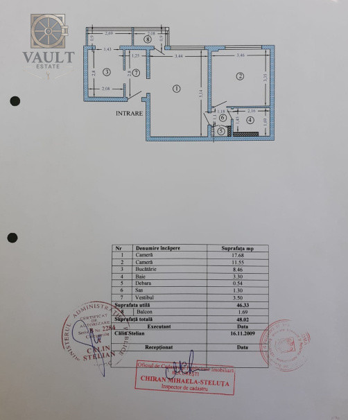 APARTAMENT 2 CAMERE-PIATA CHIBRIT-METROU 1 MAI-BLOC REABILITAT
