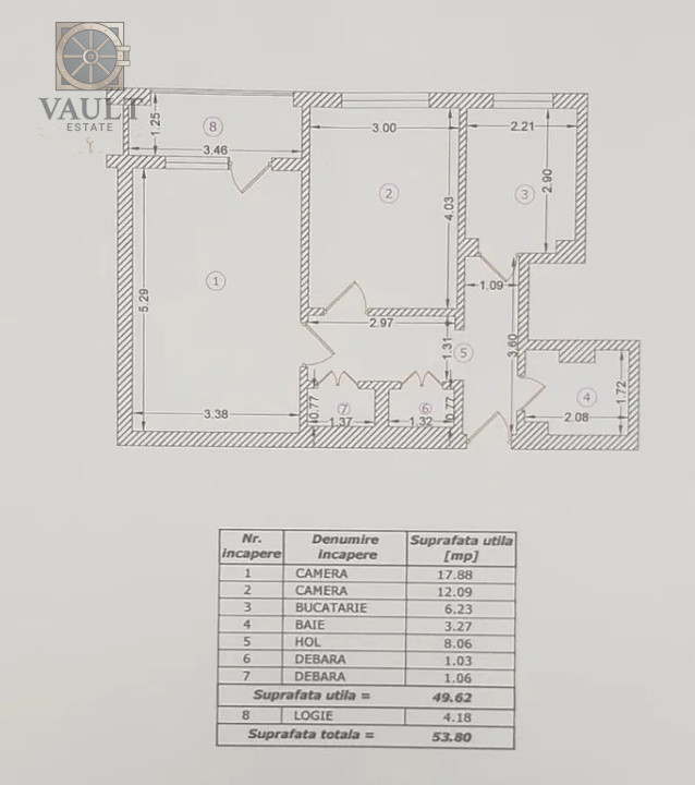 Apartament 2 camere -Piata Muncii