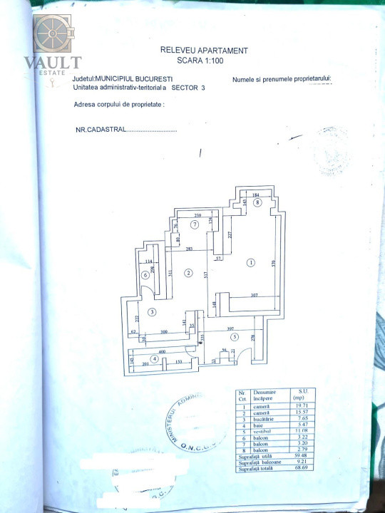 APARTAMENT 2 CAMERE - ETAJUL 3/8 - BULEVARDUL DECEBAL