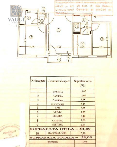 APARTAMENT 3 CAMERE - COMPLET RENOVAT - MOBILAT UTILAT - PLAZA MALL