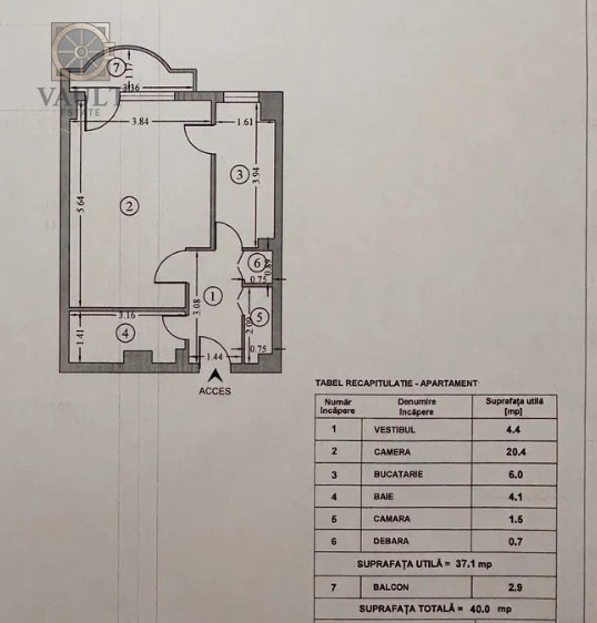 Garsoniera - RENOVATA - zona RAHOVA 