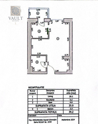Studio de lux cu priveliște panoramică în Cortina North, faza 3, Pipera 