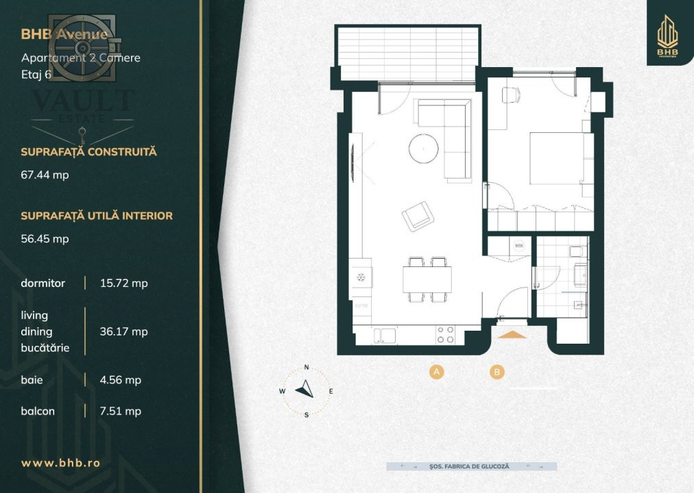  2 CAMERE 64mp - INCALZIRE IN PARDOSEALA - LOC PARCARE - AVIATIEI