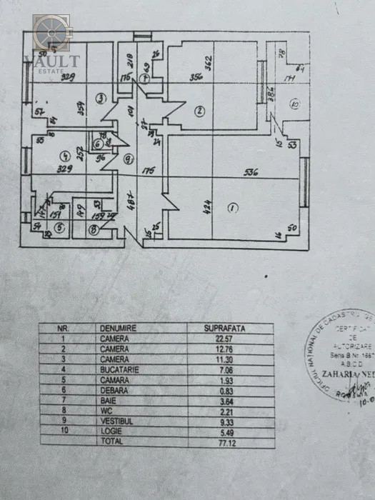 APARTAMENT 3 CAMERE-NERVA TRAIAN-DECOMANDAT-2 BAI-ETAJ 8/8