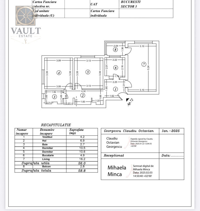 Apartament 3 camere - 5 minute de metrou - Salajan