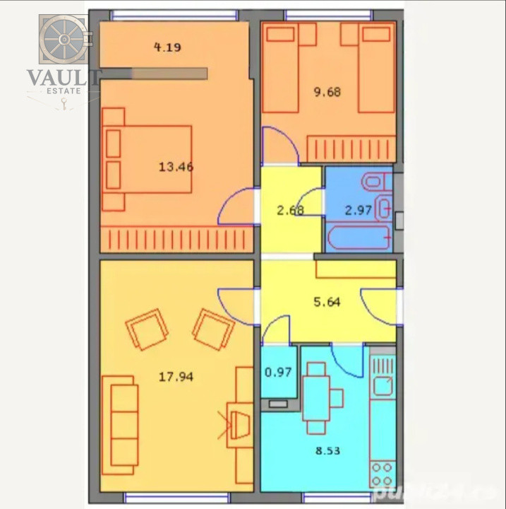 Apartament 3 camere - Ozana