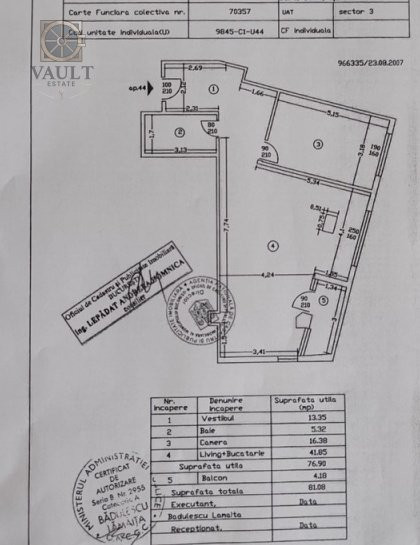 APARTAMENT 2 CAMERE- LIFT-PARCARE-AN 2008- VITAN-MIHAI BRAVU 
