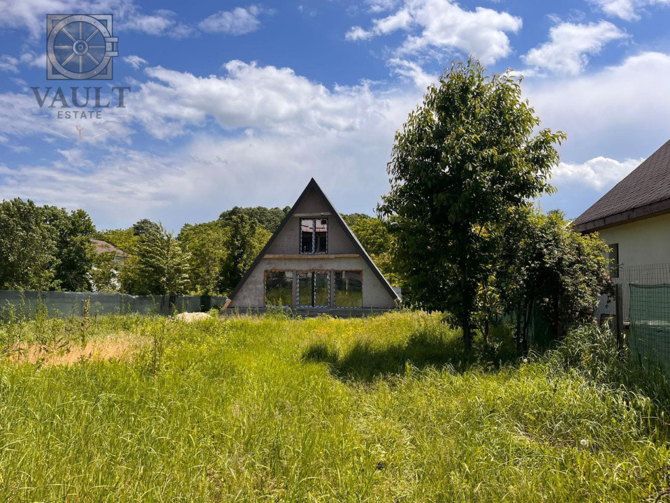 Casa individuala in Snagov, curte 900mp, la rosu 