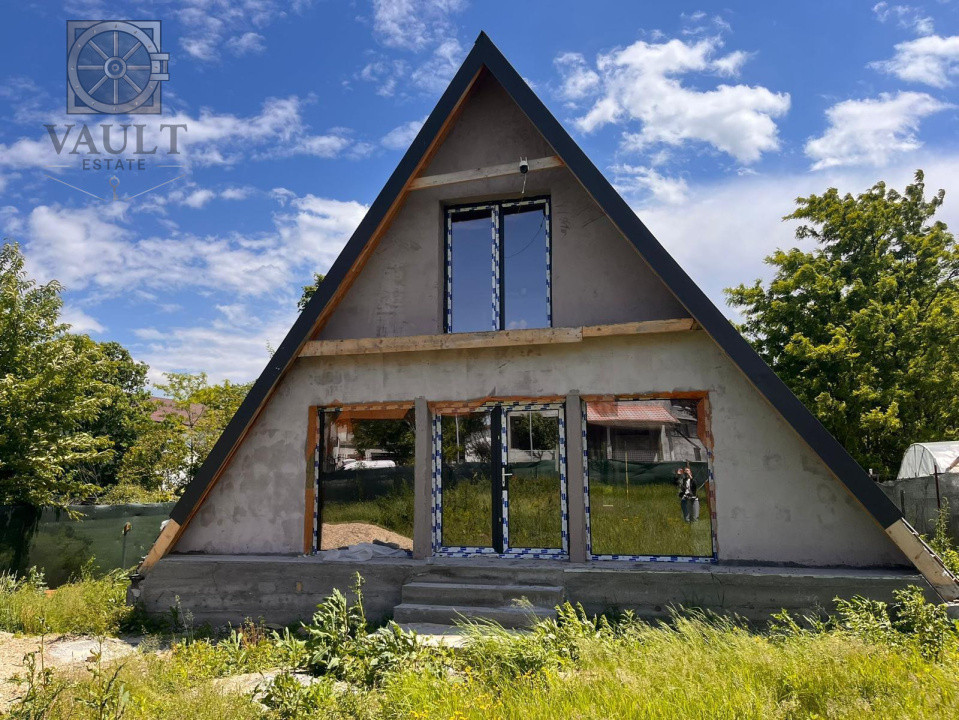 Casa individuala in Snagov, curte 900mp, la rosu 