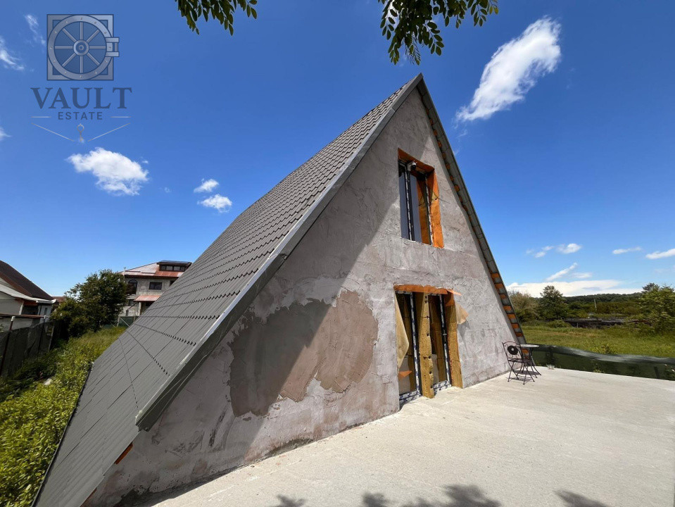 Casa individuala in Snagov, curte 900mp, la rosu 