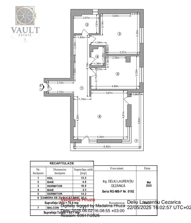 Apartament 3 camere - Bloc Nou - Theodor Pallady