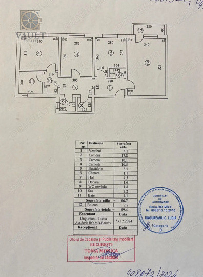 APARTAMENT 3 CAMERE-OBOR-METROU OBOR 3MIN-2 BAI-BLOC REABILITAT