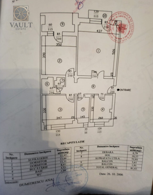 APARTAMENT 3 CAMERE-UNIRII-MAGAZINUL UNIREA-2 BAI-2 BALCOANE