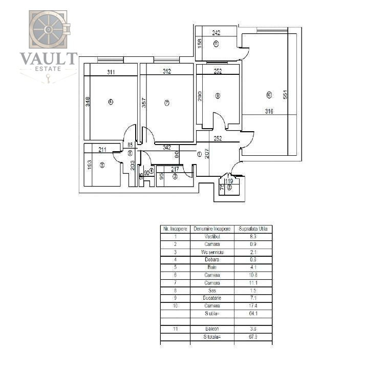 APARTAMENT 3 CAMERE-TRAFIC GREU-NASAUD-TUTUNARI